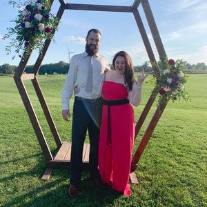 Pink jumpsuit from White House Black market